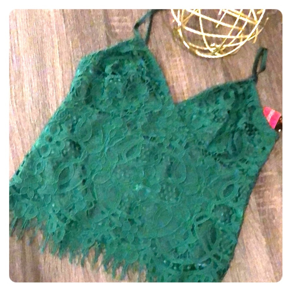 Emerald Lace Top